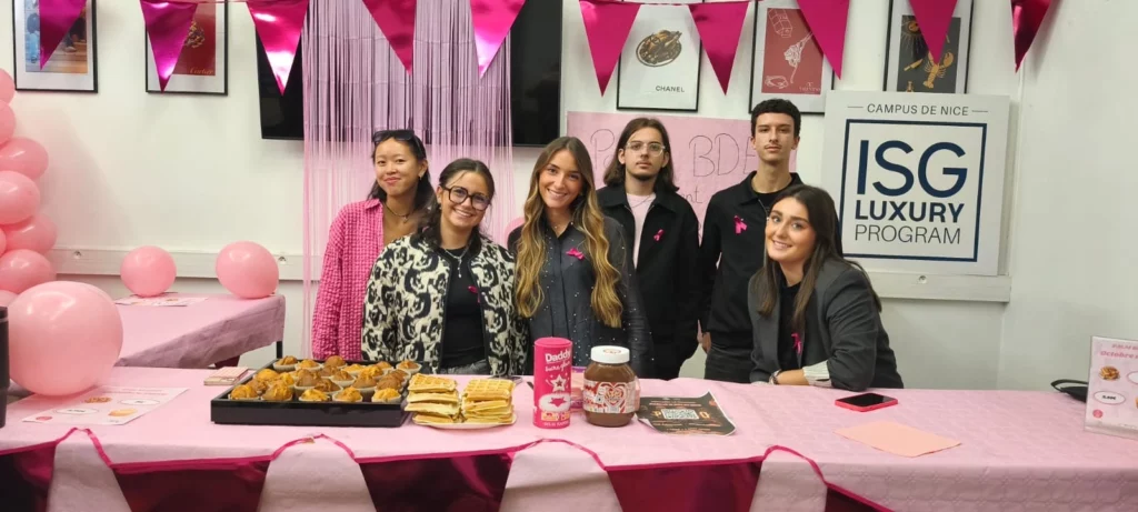 Vente de gâteaux sur le campus ISG Luxury de Nice - octobre 2025