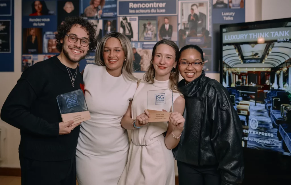 Equipe gagnante Luxury Think Tank ISG Luxury et Orient Express